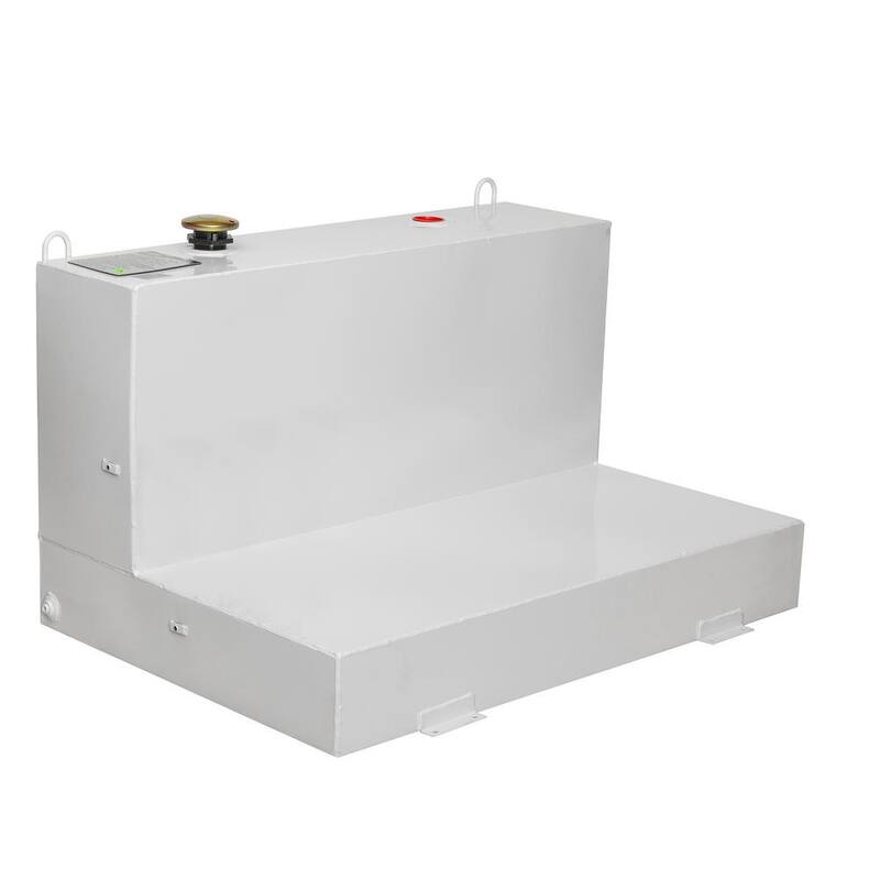 Crescent Jobox Low-Profile L-Shaped Steel Liquid Transfer Tank in White - 487000