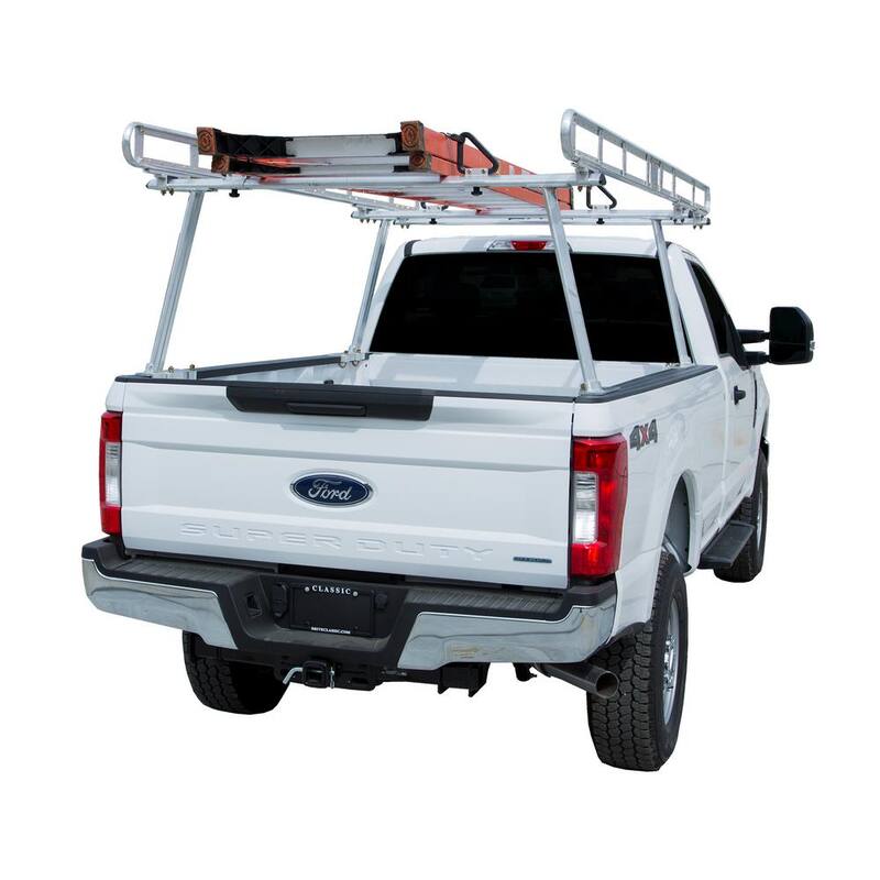 Buyers Products Company 800 lbs. Capacity Clear Anodized Aluminum Truck Ladder Rack - 1501400