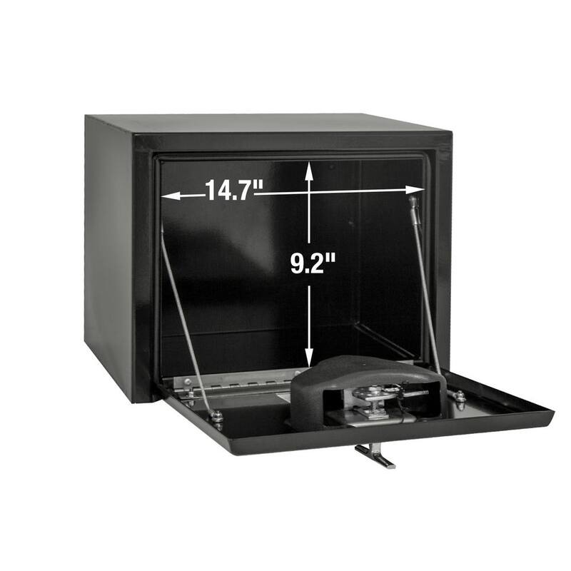 Buyers Products Company 14 in. x 12 in. x 18 in. Gloss Black Steel Underbody Truck Tool Box - 1703349