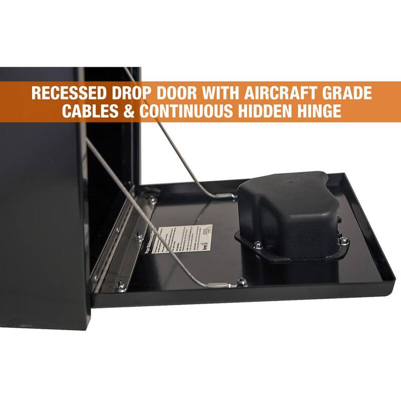 Buyers Products Company 14 in. x 12 in. x 18 in. Gloss Black Steel Underbody Truck Tool Box - 1703349