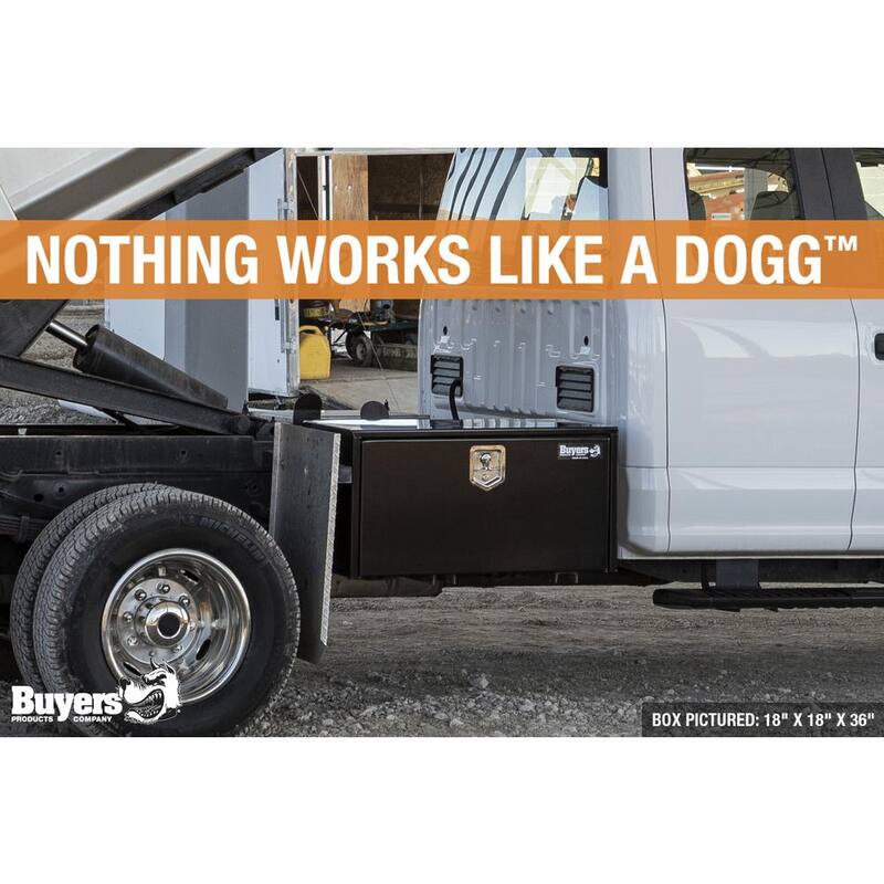 Buyers Products Company 14 in. x 12 in. x 18 in. Gloss Black Steel Underbody Truck Tool Box - 1703349