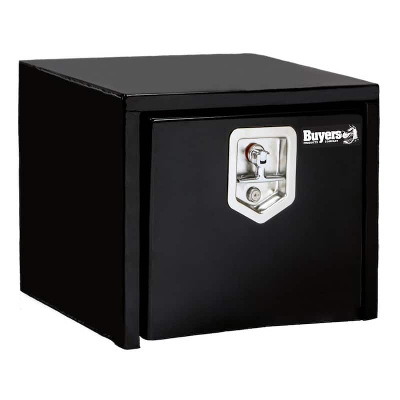 Buyers Products Company 14 in. x 12 in. x 18 in. Gloss Black Steel Underbody Truck Tool Box - 1703349