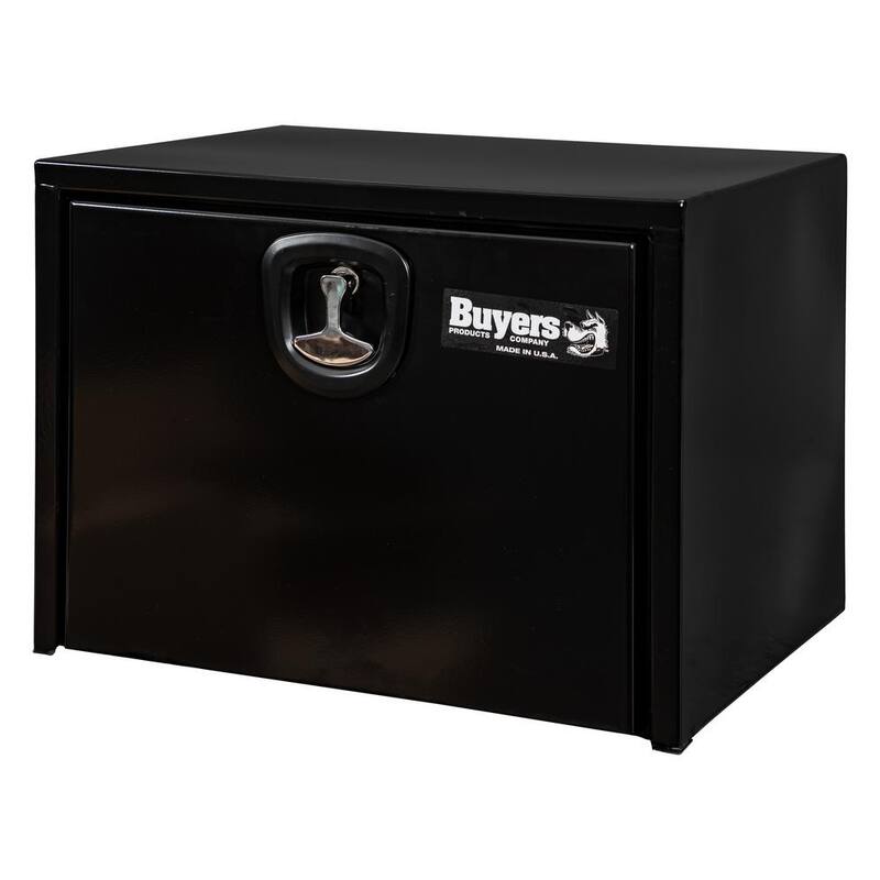 Buyers Products Company 18 in. x 18 in. x 24 in. Gloss Black Steel Underbody Truck Tool Box - 1732300