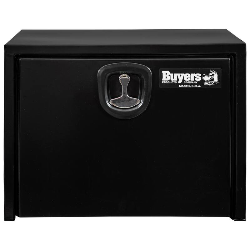 Buyers Products Company 18 in. x 18 in. x 24 in. Gloss Black Steel Underbody Truck Tool Box - 1732300