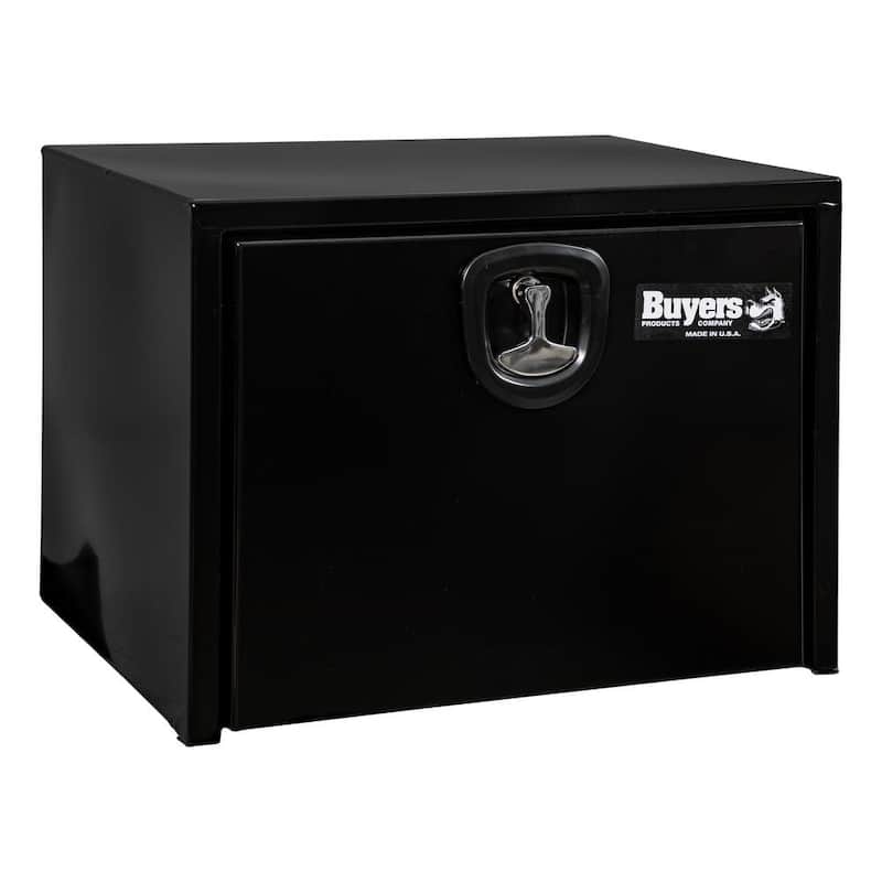 Buyers Products Company 18 in. x 18 in. x 24 in. Gloss Black Steel Underbody Truck Tool Box - 1732300