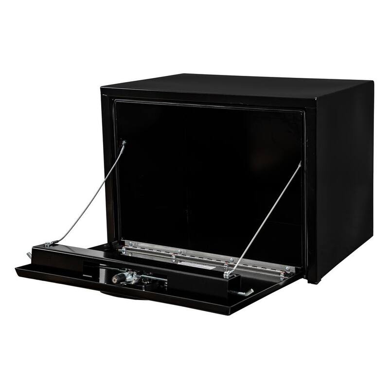 Buyers Products Company 18 in. x 18 in. x 24 in. Gloss Black Steel Underbody Truck Tool Box - 1732300