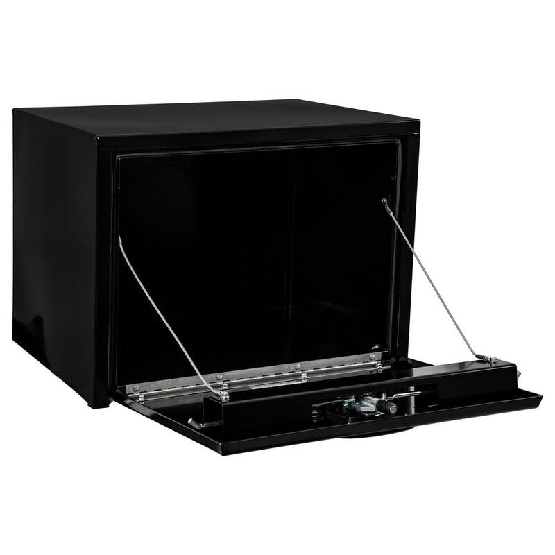 Buyers Products Company 18 in. x 18 in. x 24 in. Gloss Black Steel Underbody Truck Tool Box - 1732300