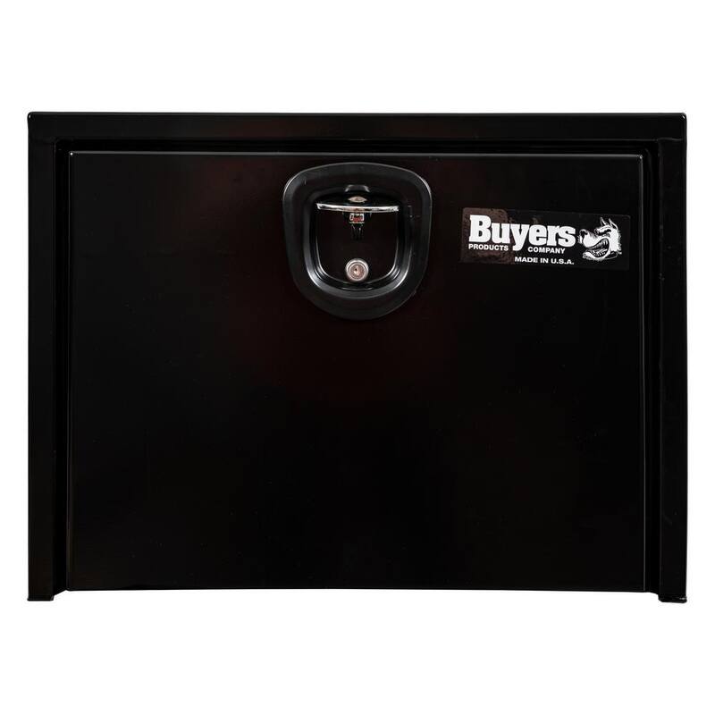 Buyers Products Company 18 in. x 18 in. x 24 in. Gloss Black Steel Underbody Truck Tool Box - 1732300