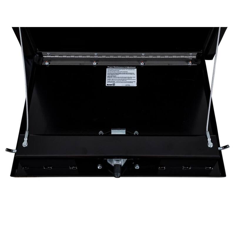 Buyers Products Company 18 in. x 18 in. x 24 in. Gloss Black Steel Underbody Truck Tool Box - 1732300