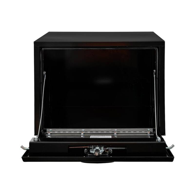 Buyers Products Company 18 in. x 18 in. x 24 in. Gloss Black Steel Underbody Truck Tool Box - 1732300