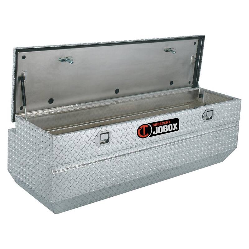 Crescent Jobox 61 in. Diamond Plate Aluminum Fullsize Top Mount Truck Tool Box Chest for Short Wheel Base Trucks - PAH1420000