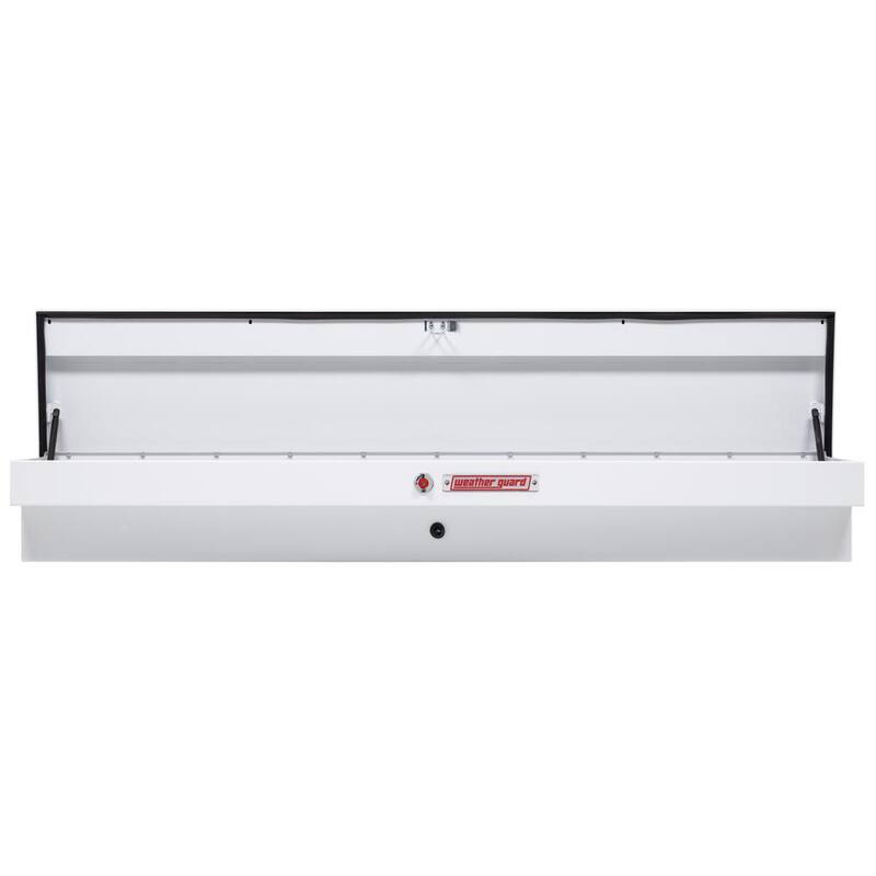 Weather Guard 87.25 in. White Steel Long Lo-Side Truck Tool Box - 165-3-04