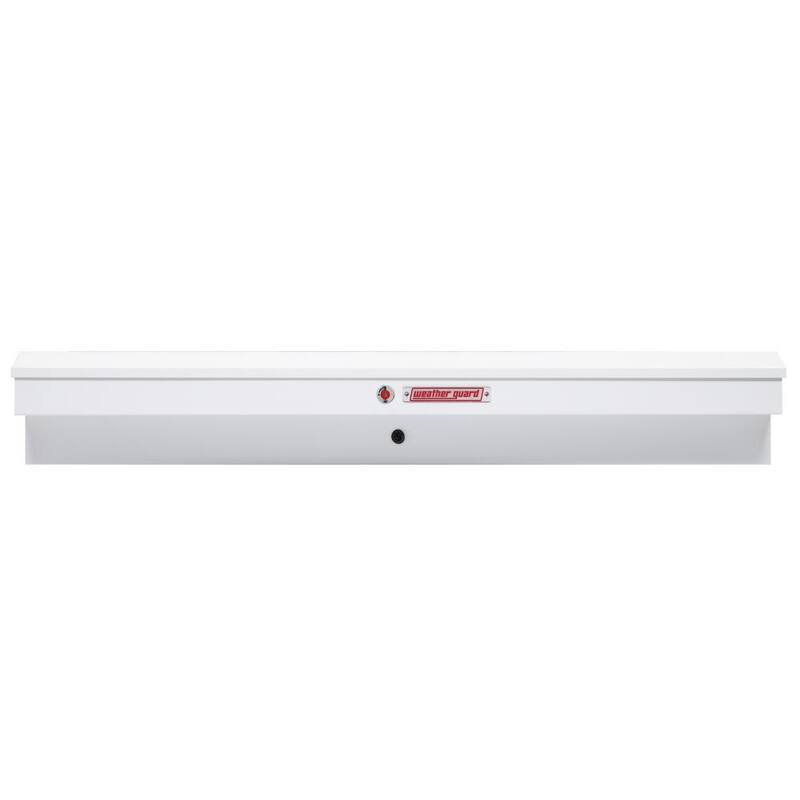 Weather Guard 87.25 in. White Steel Long Lo-Side Truck Tool Box - 165-3-04