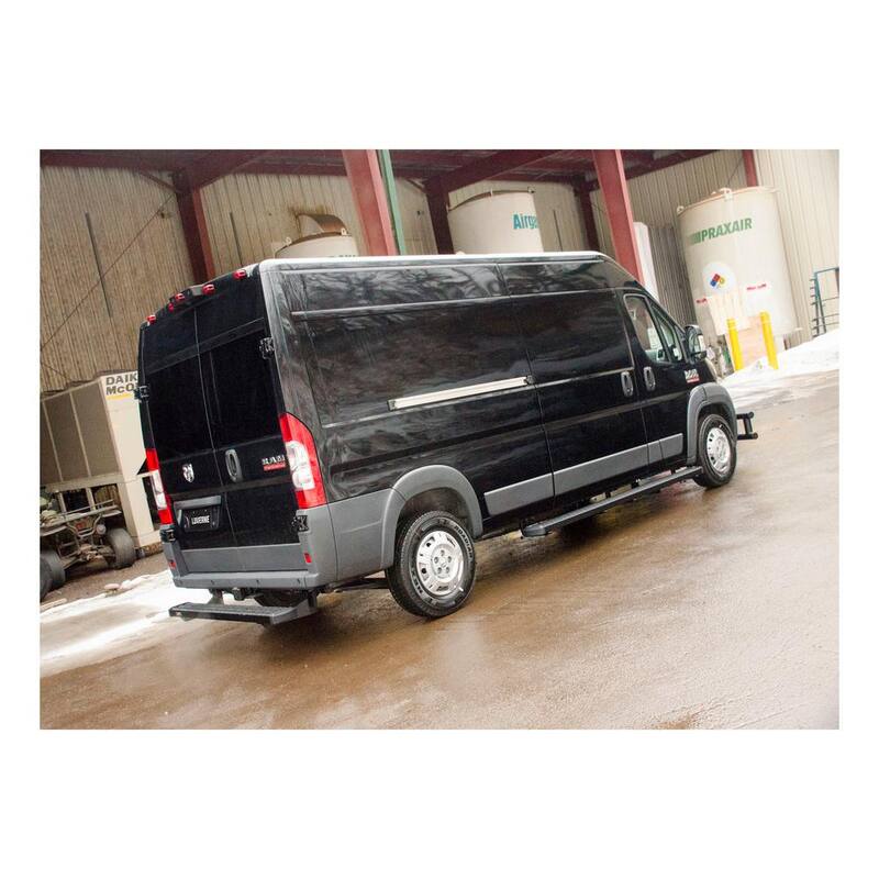 Luverne Grip Step 54 in. Black Aluminum Cargo Van Rear Step, Select Ram ProMaster 1500, 2500, 3500 - 415254-401478