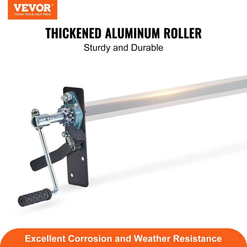 VEVOR Hand Crank Tarp Roller Kit 64 in. to 104 in. Wide Manual Cab Level Dump Truck Tarp Roller for Dump Trucks, Trailers - KCGTTJHJ6010496T3V0