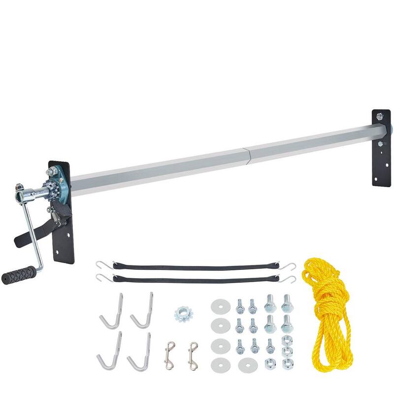 VEVOR Hand Crank Tarp Roller Kit 64 in. to 104 in. Wide Manual Cab Level Dump Truck Tarp Roller for Dump Trucks, Trailers - KCGTTJHJ6010496T3V0