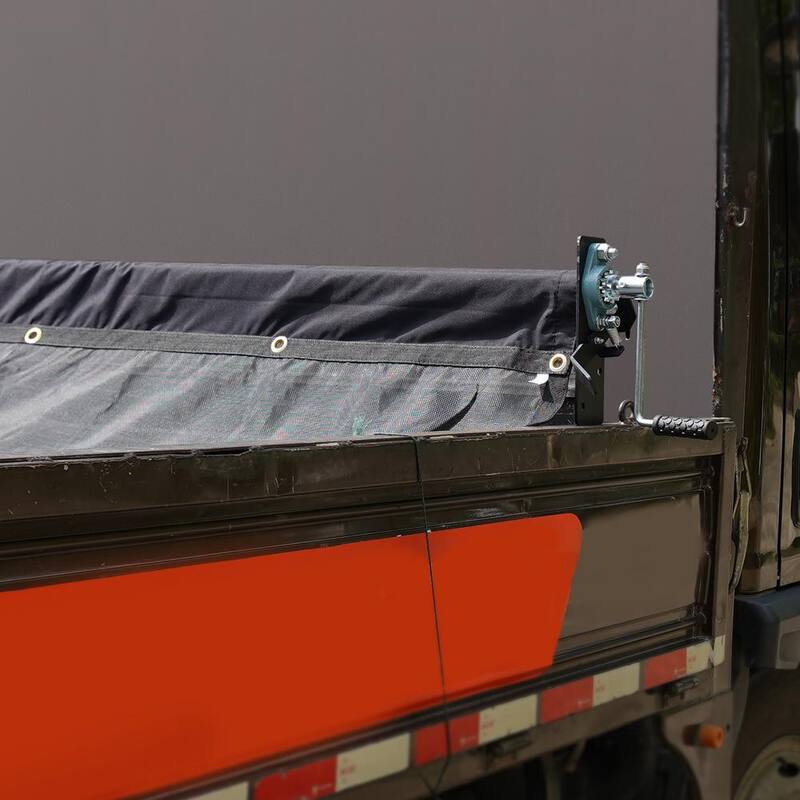 VEVOR Hand Crank Tarp Roller Kit 64 in. to 104 in. Wide Manual Cab Level Dump Truck Tarp Roller for Dump Trucks, Trailers - KCGTTJHJ6010496T3V0