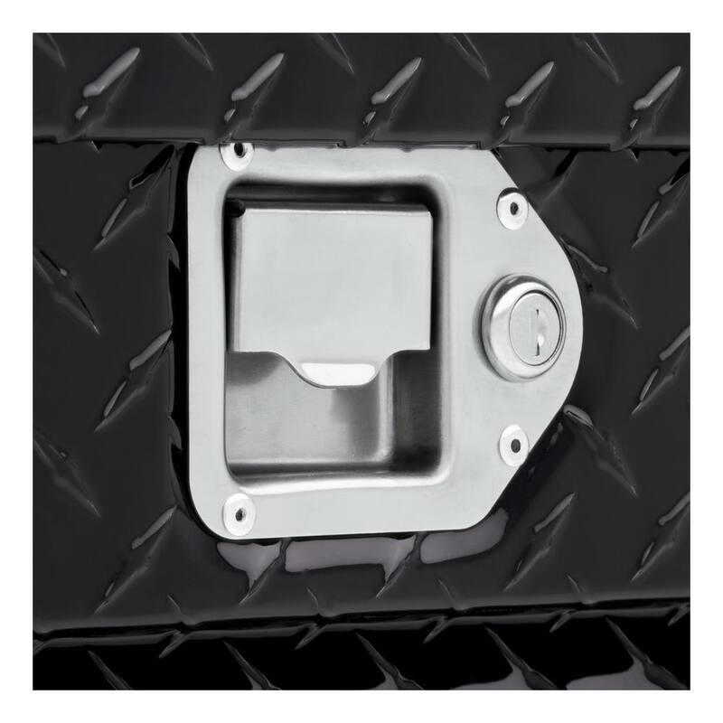 UWS 60 in. Gloss Black Aluminum Angled Crossover Truck Tool Box with Low Profile (Heavy Packaging) - EC10202