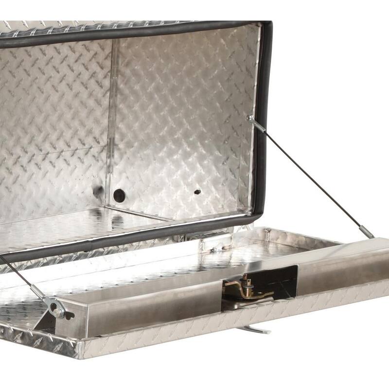 Crescent Jobox 88 in. Diamond Plate Aluminum Top Mount Truck Tool Box with Mounting Kit - 573000