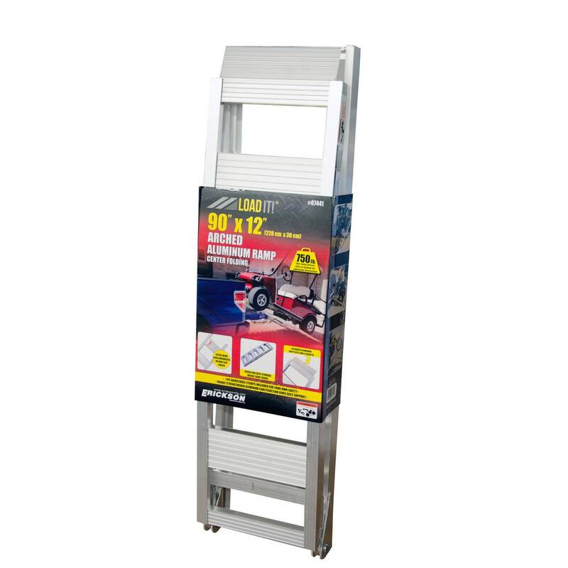 Erickson 90 in. x 12 in. Aluminum Folding Arched Ramp - 07441