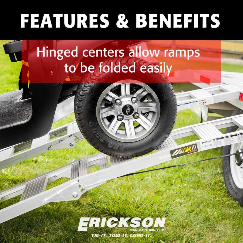 Erickson 90 in. x 12 in. Aluminum Folding Arched Ramp - 07441