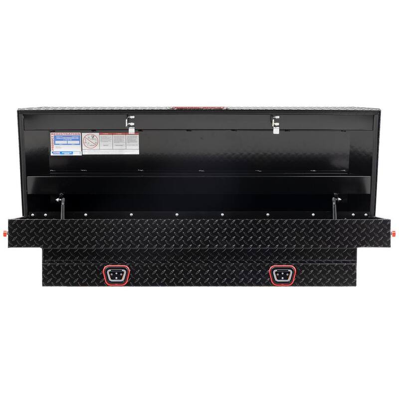 Weather Guard 62.5 in. Gloss Black Aluminum Compact Truck Tool Box - 154-5-04