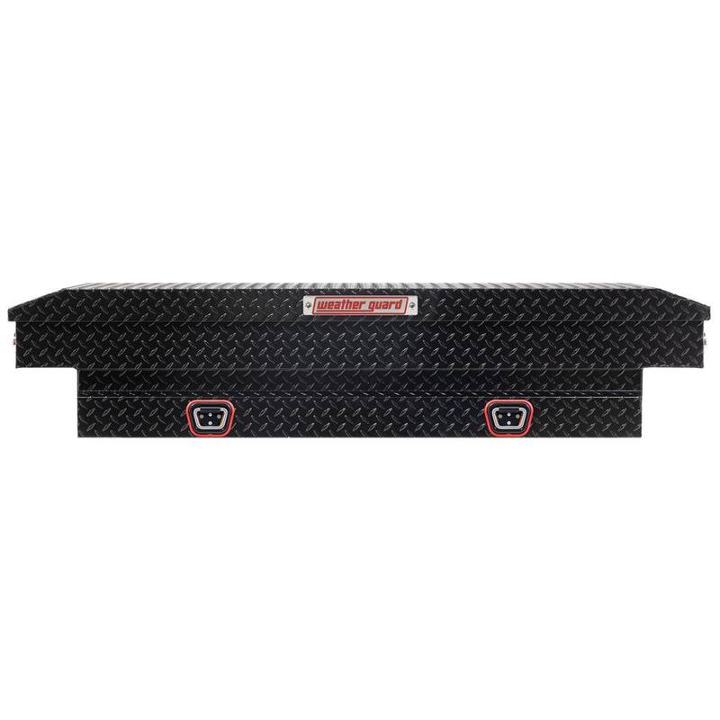 Weather Guard 62.5 in. Gloss Black Aluminum Compact Truck Tool Box - 154-5-04