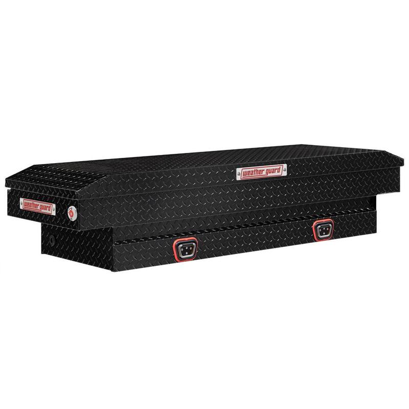 Weather Guard 62.5 in. Gloss Black Aluminum Compact Truck Tool Box - 154-5-04