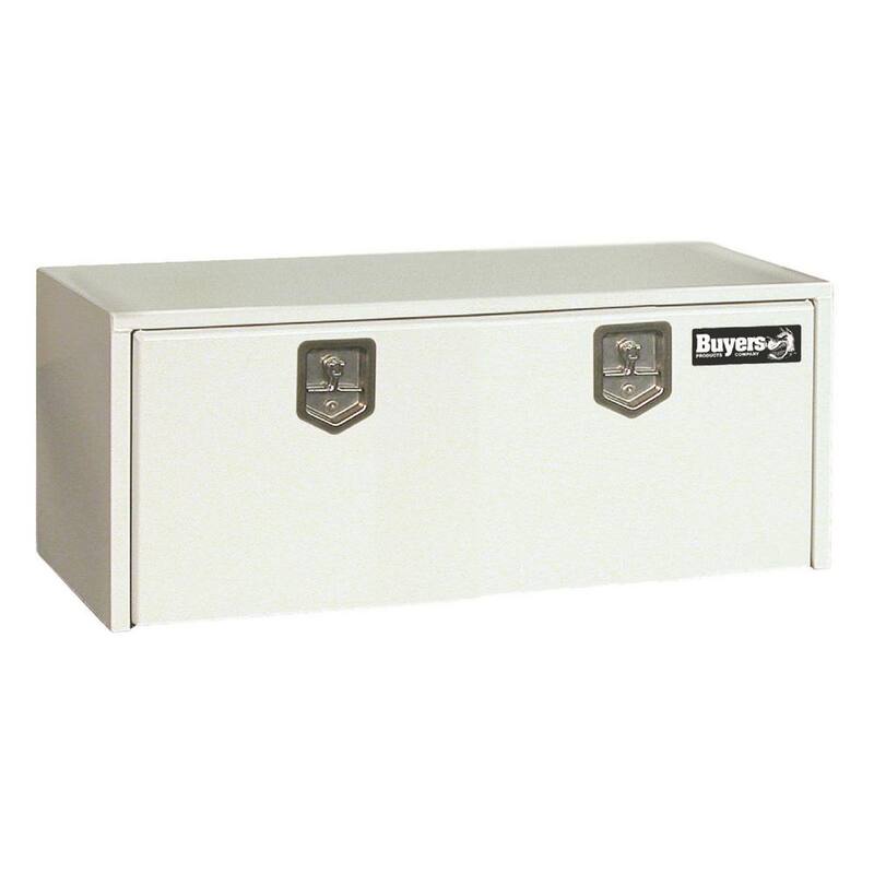 Buyers Products Company 18 in. x 24 in. x 48 in. White Steel Underbody Truck Tool Box - 1708410