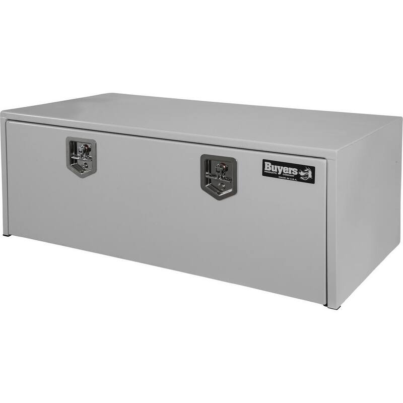 Buyers Products Company 18 in. x 24 in. x 48 in. White Steel Underbody Truck Tool Box - 1708410