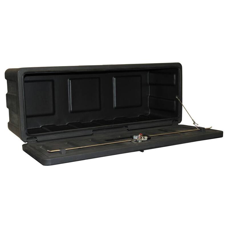Buyers Products Company 18 in. x 18 in. x 48 in. Matte Black Plastic Underbody Truck Tool Box - 1717110