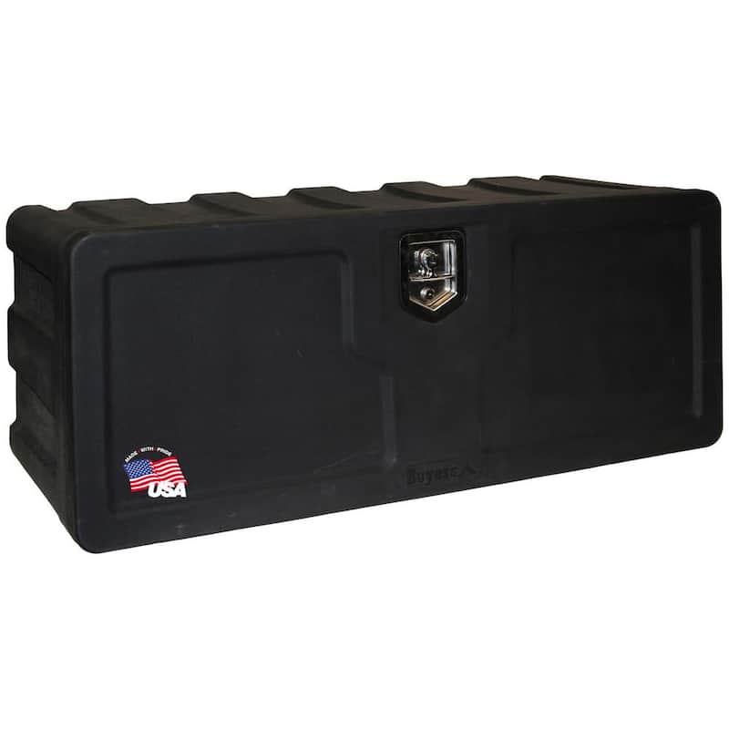 Buyers Products Company 18 in. x 18 in. x 48 in. Matte Black Plastic Underbody Truck Tool Box - 1717110