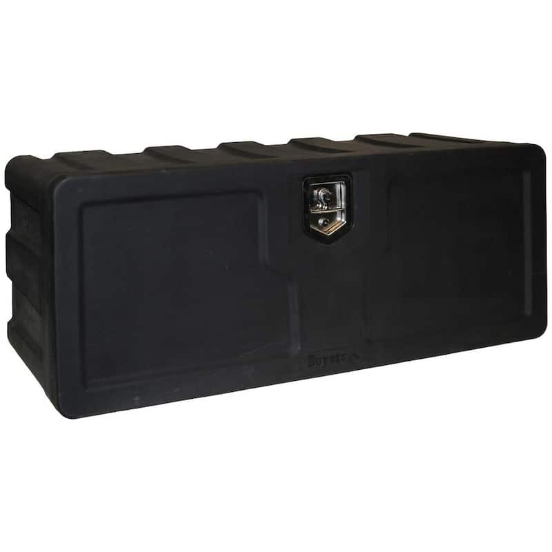 Buyers Products Company 18 in. x 18 in. x 48 in. Matte Black Plastic Underbody Truck Tool Box - 1717110