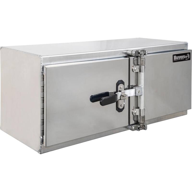 Buyers Products Company 18 in. x 48 in. Smooth Aluminum Underbody Truck Tool Box - Double Barn Door, Cam Lock Hardware - 1762603