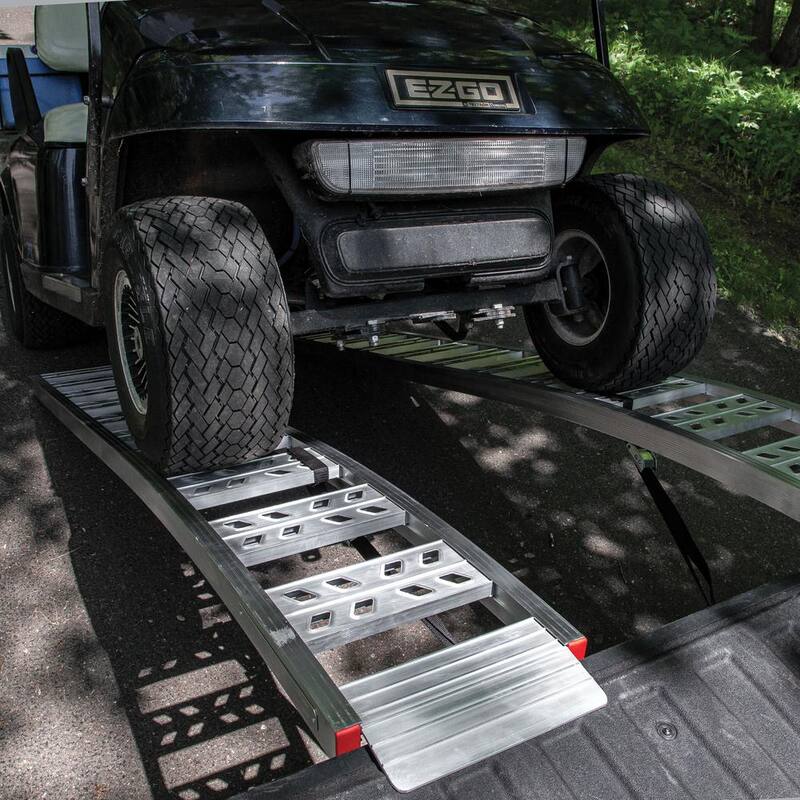 YuTrax 90 in. Arched Ramps, High-Strength Extruded Aluminum, 1500 lb. Load Capacity, Pair - YR500