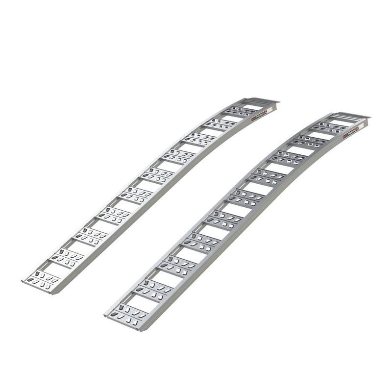 YuTrax 90 in. Arched Ramps, High-Strength Extruded Aluminum, 1500 lb. Load Capacity, Pair - YR500