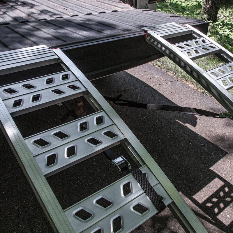 YuTrax 90 in. Arched Ramps, High-Strength Extruded Aluminum, 1500 lb. Load Capacity, Pair - YR500