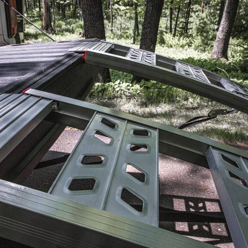 YuTrax 90 in. Arched Ramps, High-Strength Extruded Aluminum, 1500 lb. Load Capacity, Pair - YR500