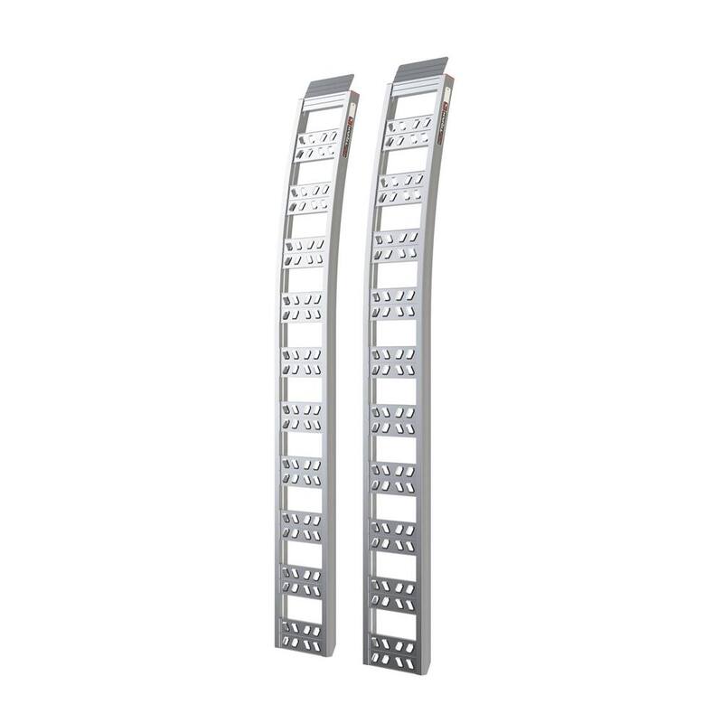 YuTrax 90 in. Arched Ramps, High-Strength Extruded Aluminum, 1500 lb. Load Capacity, Pair - YR500