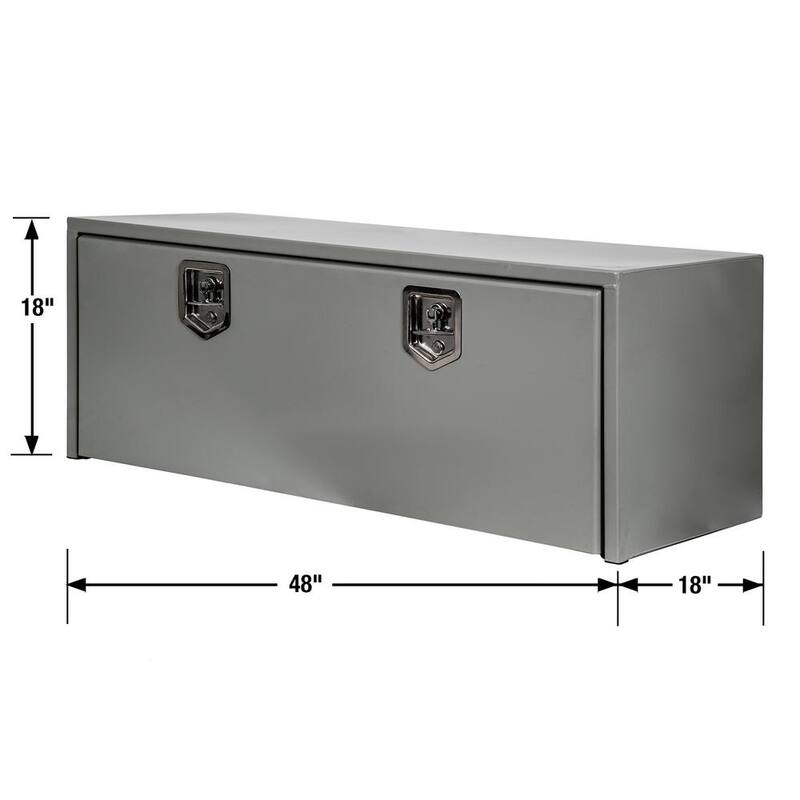 Buyers Products Company 18 in. x 18 in. x 48 in. Primed Steel Underbody Truck Tool Box - 1702910
