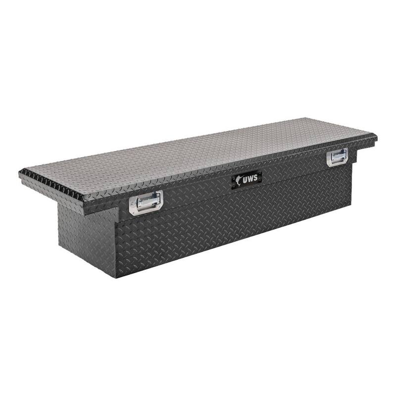 UWS 72 in. Matte Black Aluminum Crossover Truck Tool Box with Pull Handles (Heavy Packaging) - EC10633