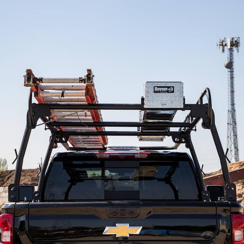 Buyers Products 13 Foot Black Steel Truck Ladder Rack - 1501153