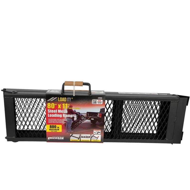 Erickson 11 in. x 80 in. Steel Centre Folding Mesh Loading Ramp - 07464