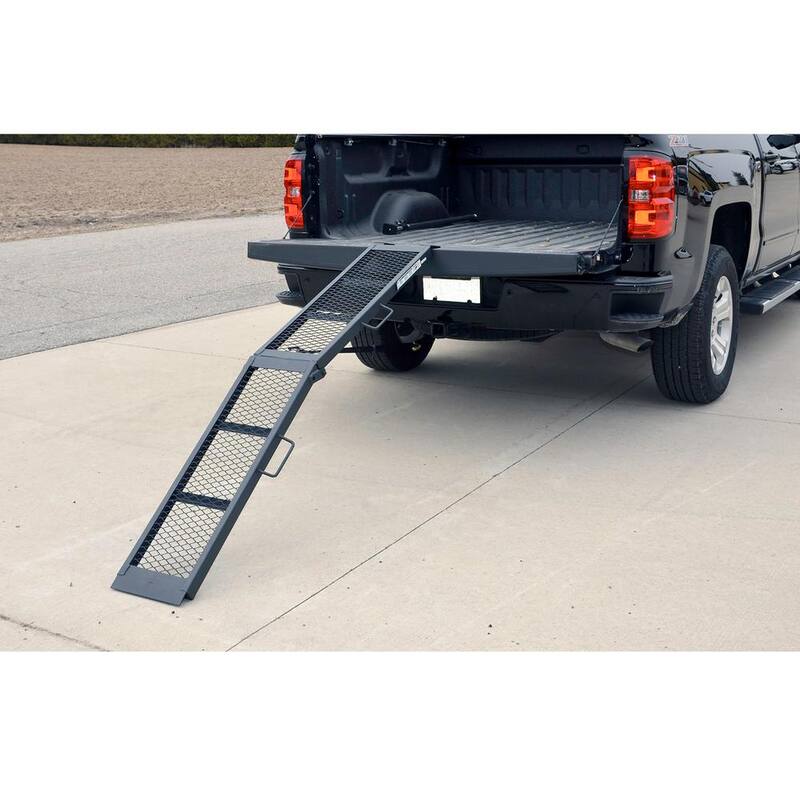 Erickson 11 in. x 80 in. Steel Centre Folding Mesh Loading Ramp - 07464