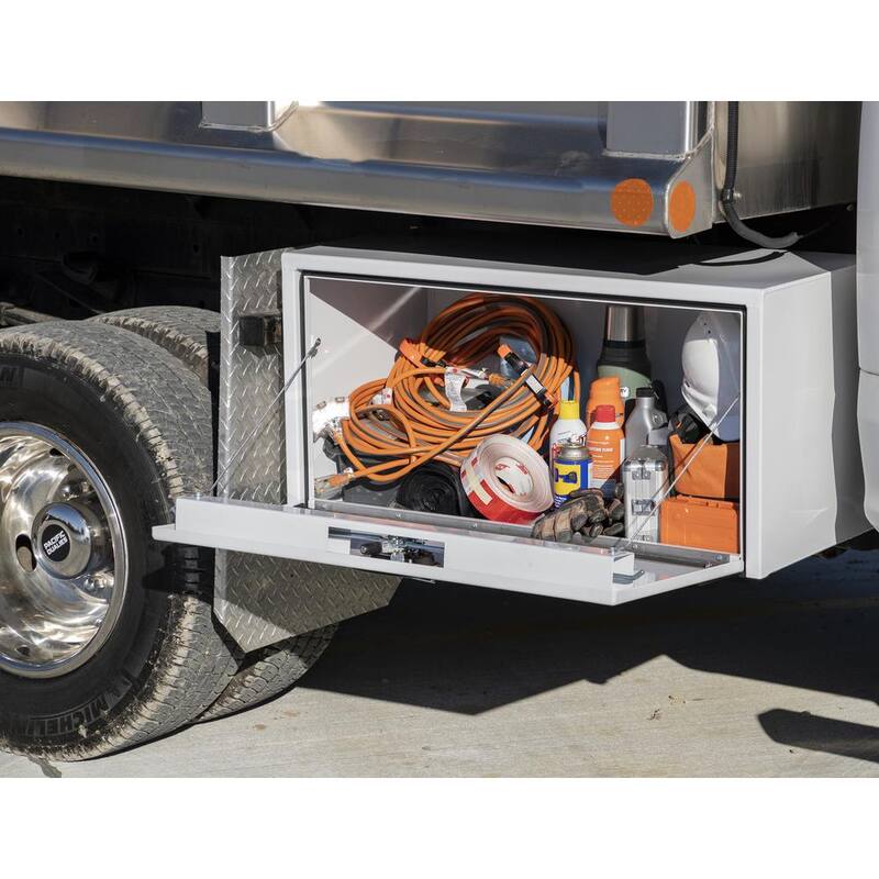 Buyers Products Company 18 in. x 18 in. x 36 in. White Steel Underbody Truck Tool Box - 1732405