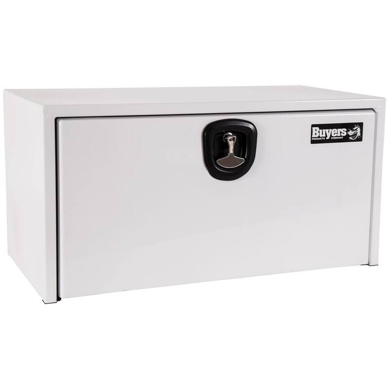Buyers Products Company 24 in. x 24 in. x 30 in. White Steel Underbody Truck Tool Box - 1734403
