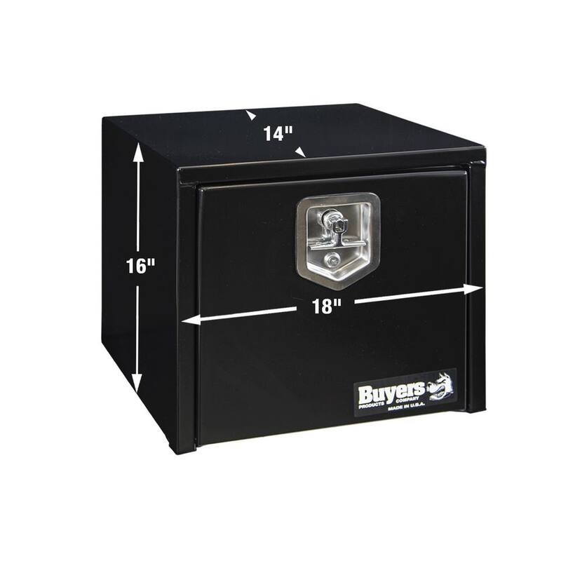 Buyers Products Company 18 in. Black Steel Underbody Truck Box - 1703330