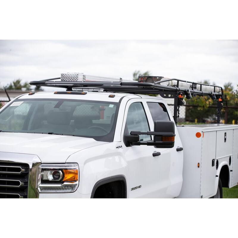 Buyers Products Company 13-1/2 ft. 1,000 lbs. Capacity Black Steel Service Body Ladder Rack - 1501250