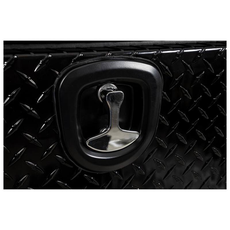 Buyers Products 18 in. x 16 in. x 72 in. Gloss Black Diamond Tread Aluminum Topsider Truck Box - 1721563