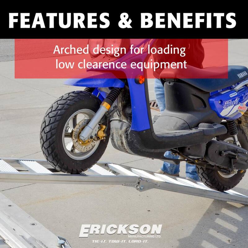 Erickson 85 in. x 12 in. Aluminum Folding Ramp - 07447
